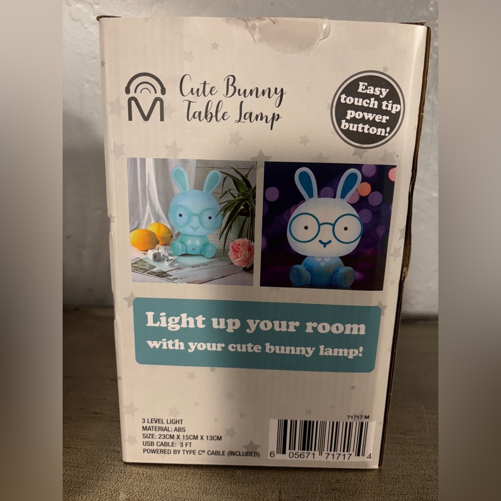 Cute Rabbit Lamp with Glasses Touch Sensor(Eye Protection)Cartoon Night Light - Picture 7 of 16